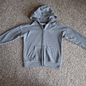 Kids Gray Zip-Up Hoodie Sweatshirt Ambercrombie Kids